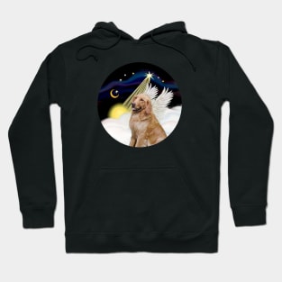 Golden Retriever Angel and Star Studded Sky Hoodie